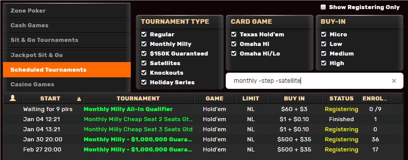 New Poker feature